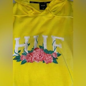 HUF Streetwear yellow hoodie